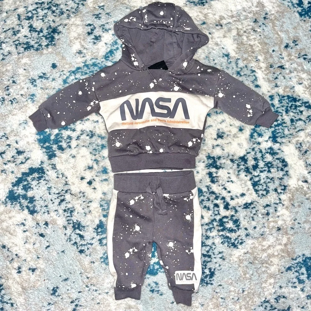 NASA X Primark Baby Hoodie Jogger Set Size 0-3 Months‎